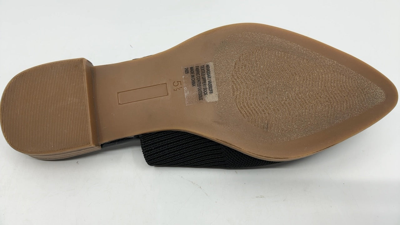 Anne Klein Women's Mule Slipper Vassar, Black Knit, 5.5 - Image 4
