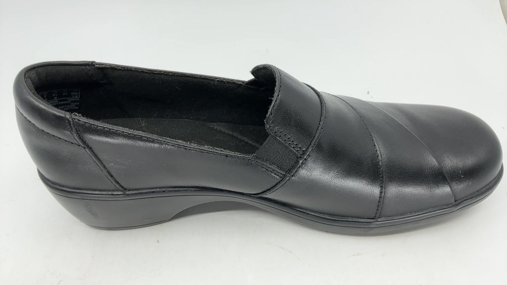 Clarks womens May Marigold Slip On Loafer, Black Leather, 9.5 US - Image 3