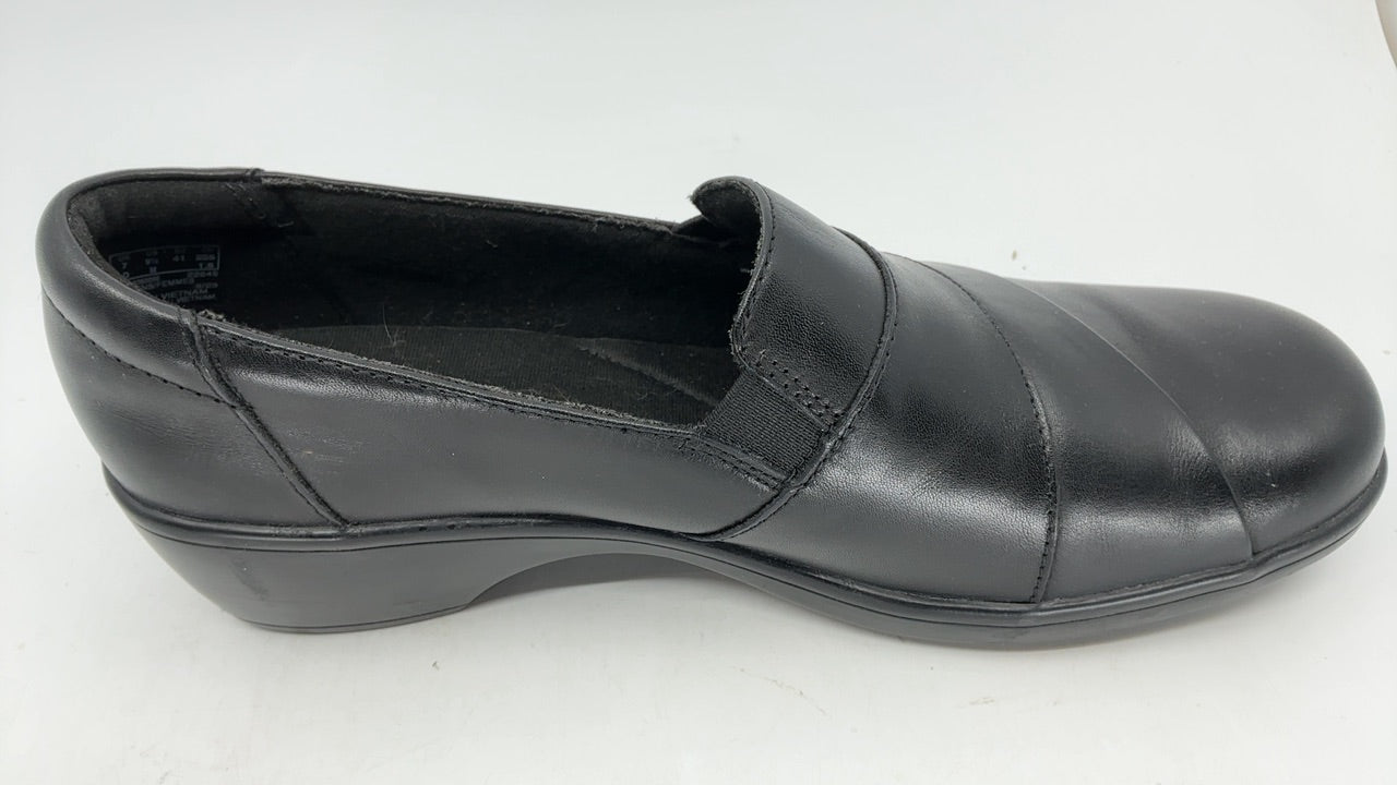 Clarks womens May Marigold Slip On Loafer, Black Leather, 9.5 US - Image 3