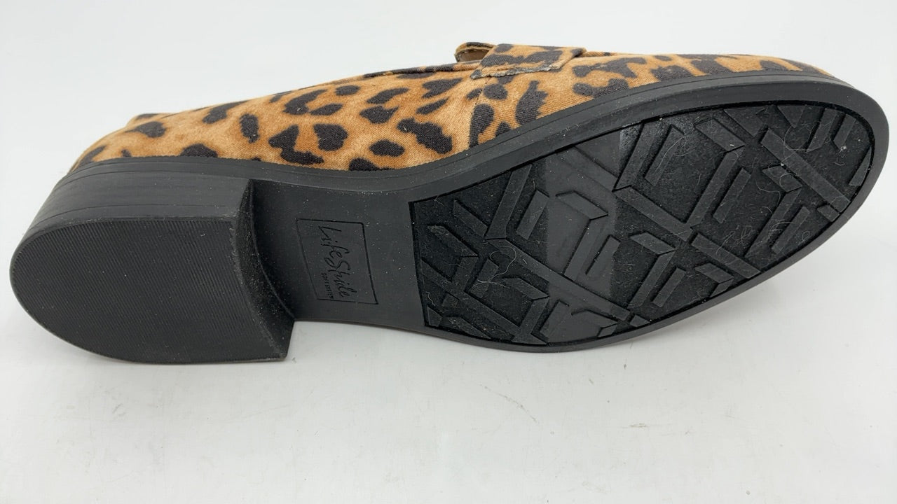 LifeStride Womens Sonoma Slip On Loafer Brown Leopard 9 W - Image 4
