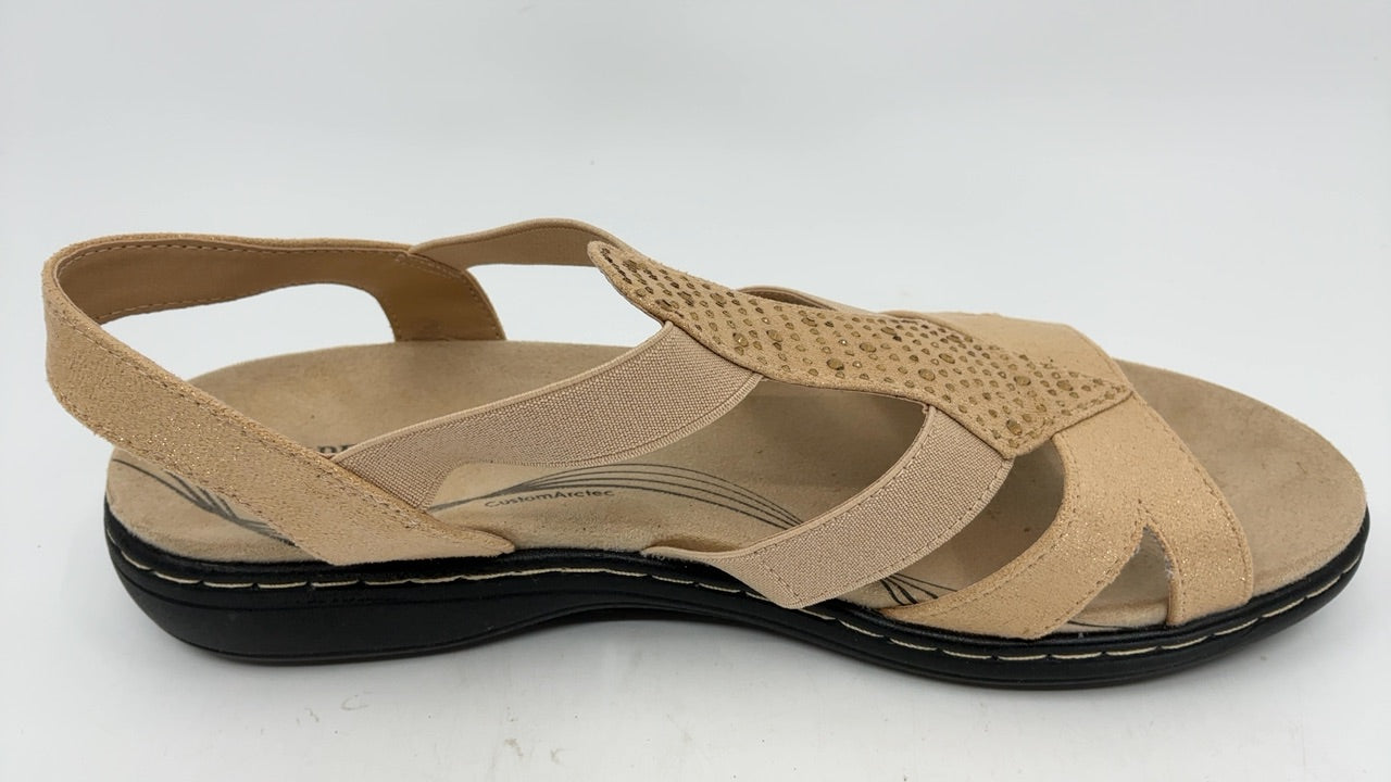 DREAM PAIRS Women's Comfortable Arch Support Dressy Flat Sandals Elastic Open Toe Walking Shoes for Summer,Size 11 - Image 2