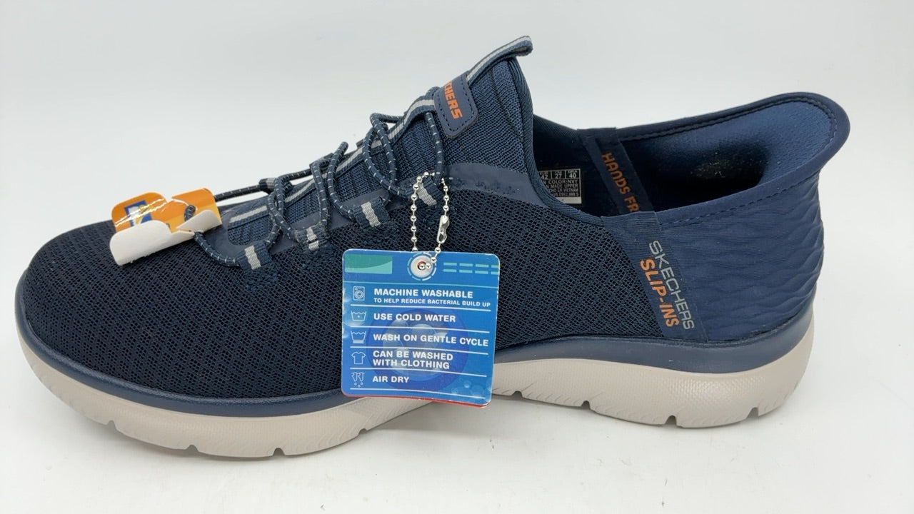 Skechers Men's Summits High Range Hands Free Slip-in Sneaker, Navy, 9 Wide - Image 2