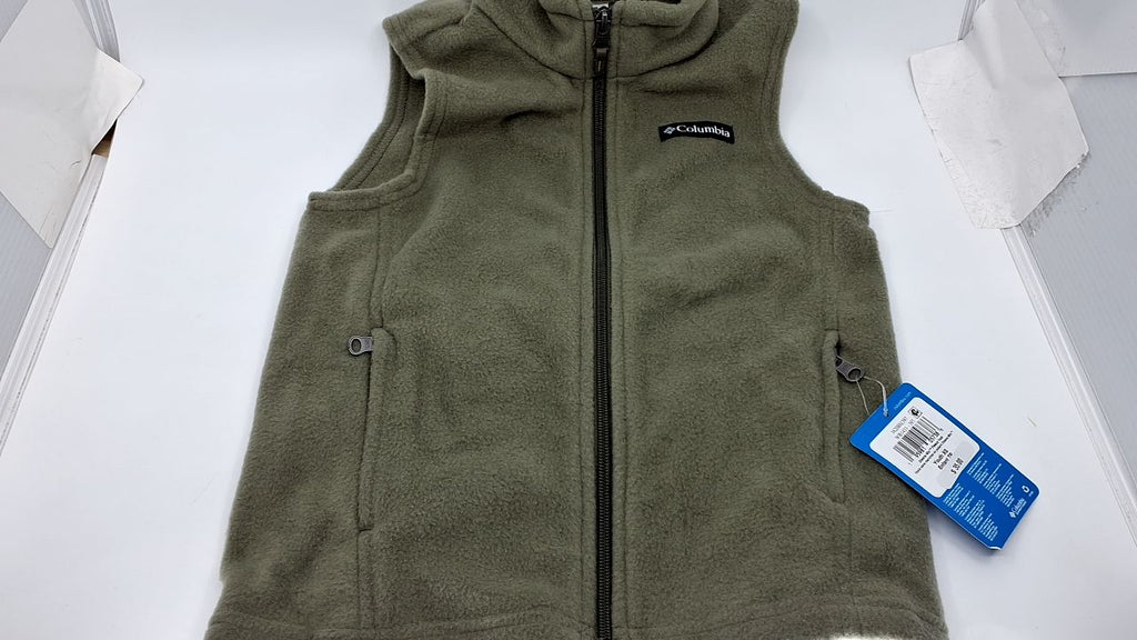 Columbia Youth Boys Steens MTN Fleece Vest, Stone Green, X-Small - Image 2