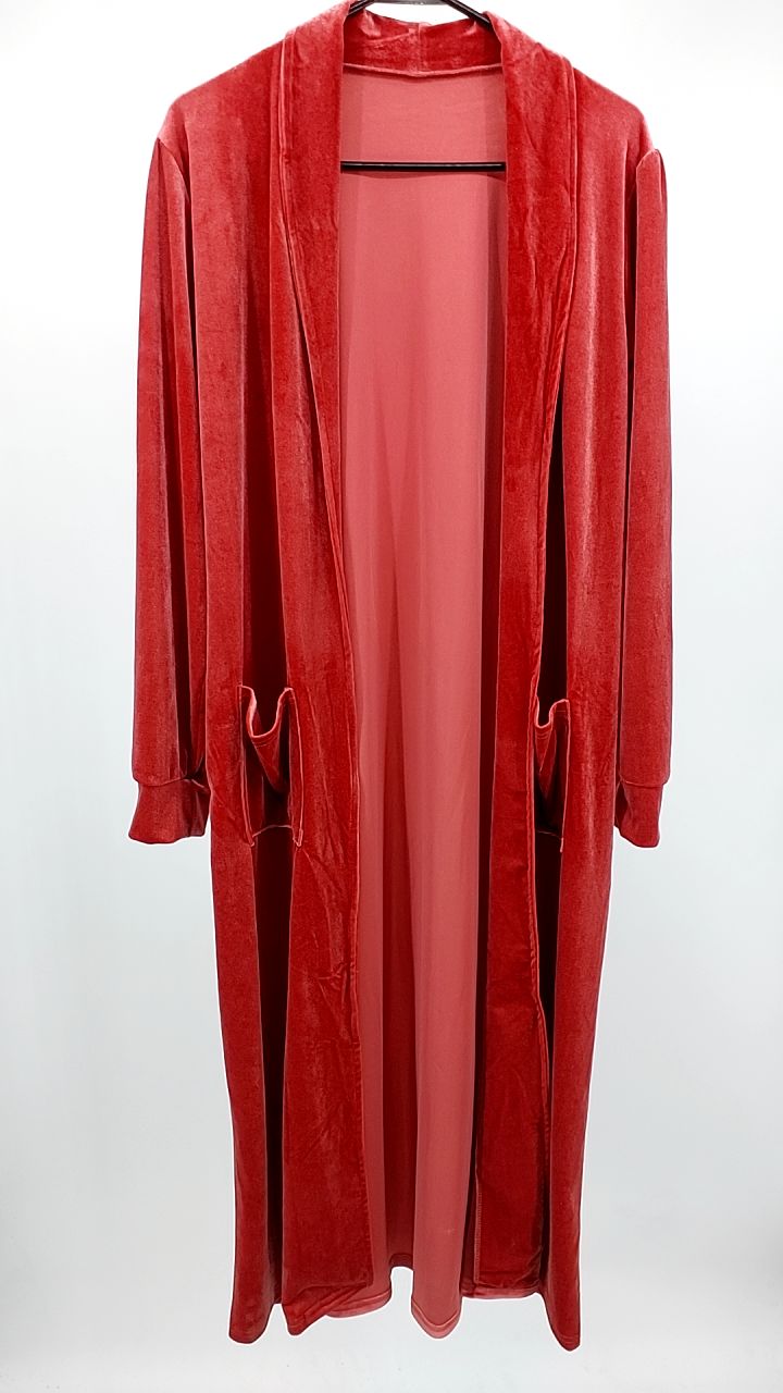 Open Front Long Sleeve Longline Cardigan