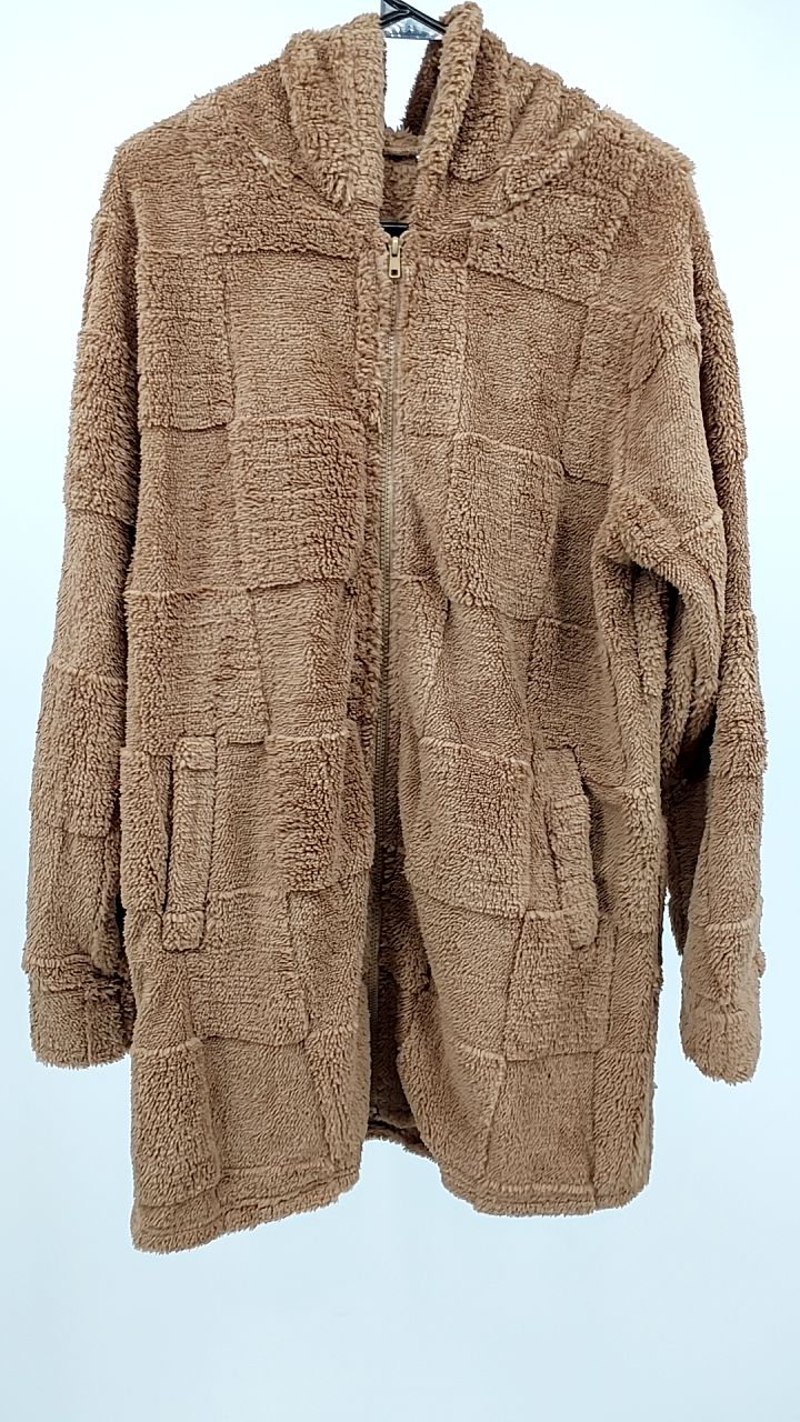 Fleece Zip Up Hooded Outerwear