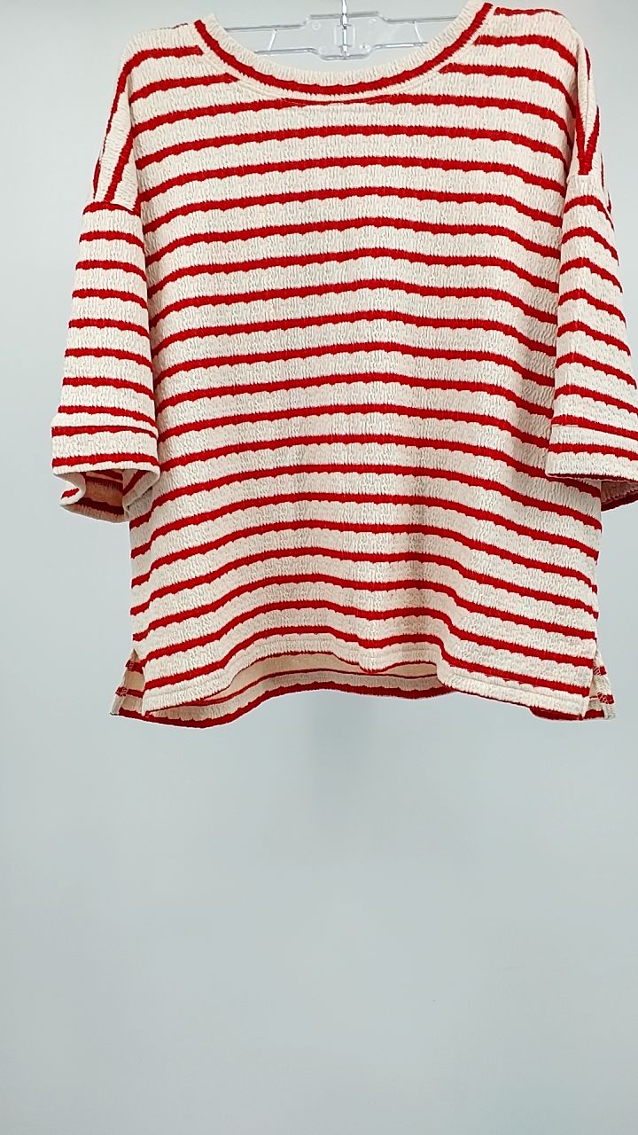 Zenana Striped Short Sleeve Tee & Shorts Set