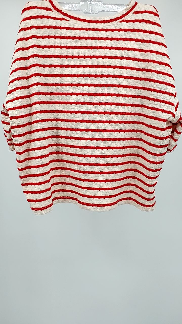 Zenana Striped Short Sleeve Tee & Shorts Set