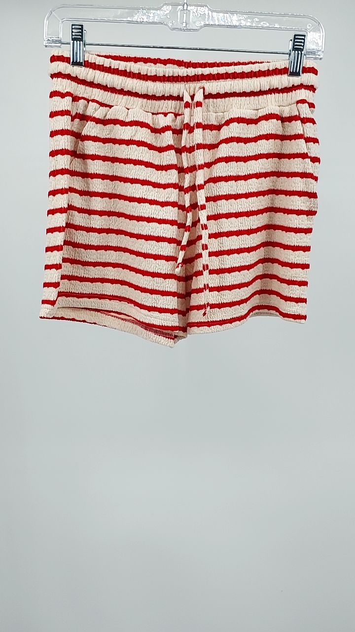 Zenana Striped Short Sleeve Tee & Shorts Set