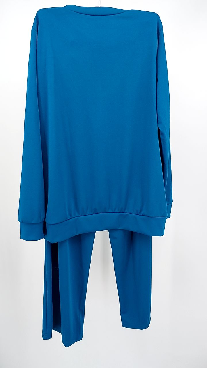 Full Size Casual Long Sleeve Top and Pants Set Plus Size