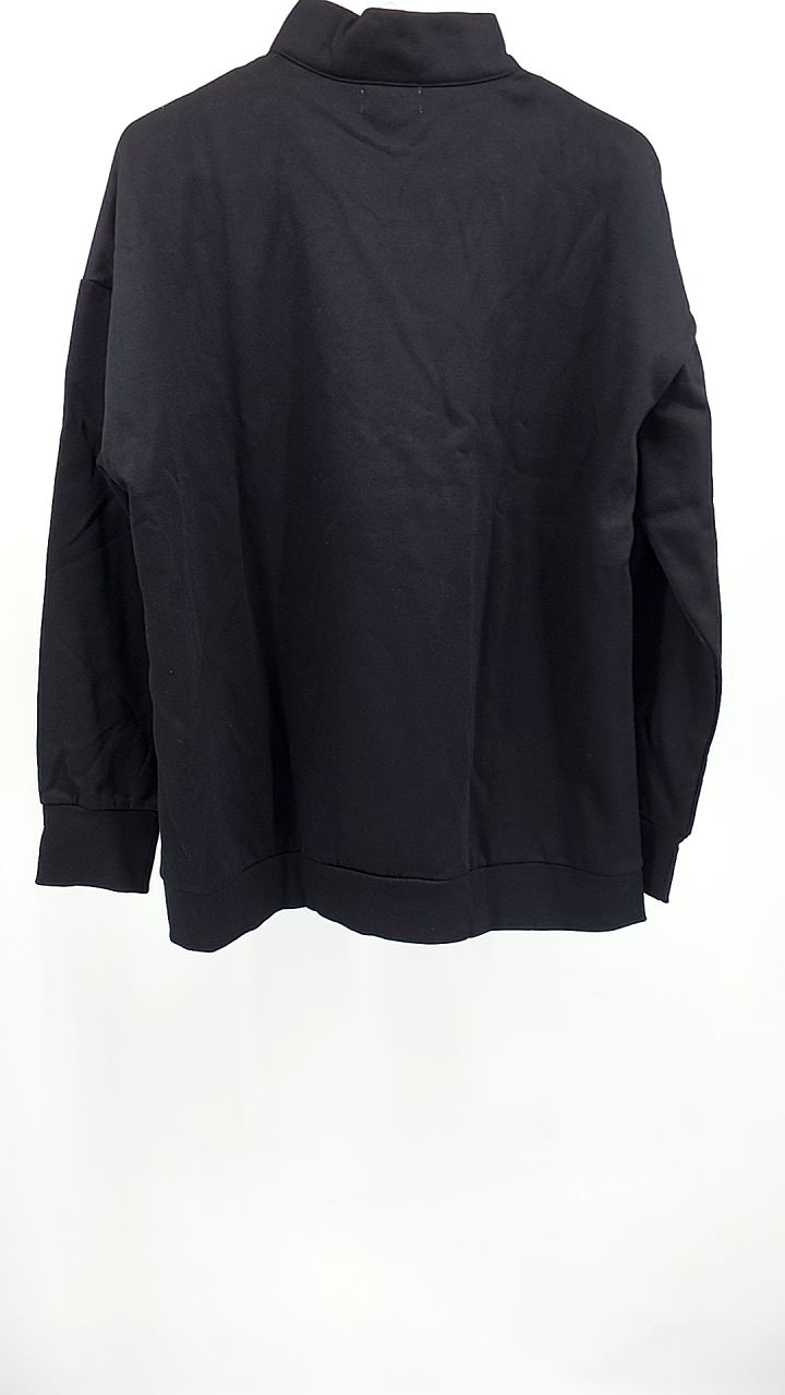 Zip-Up Dropped Shoulder Sweatshirt