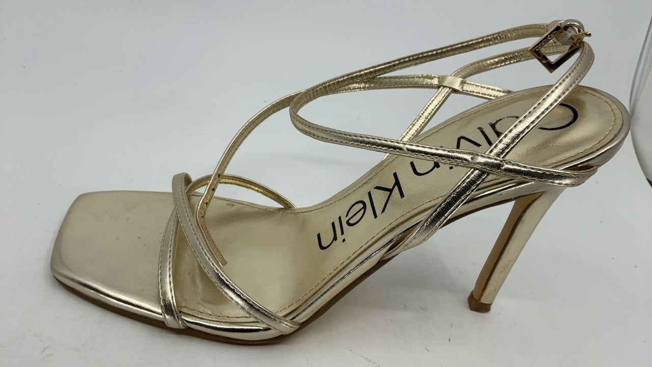 Calvin Klein Women's Tegin Heeled Sandal, Gold, 9.5 - Image 2