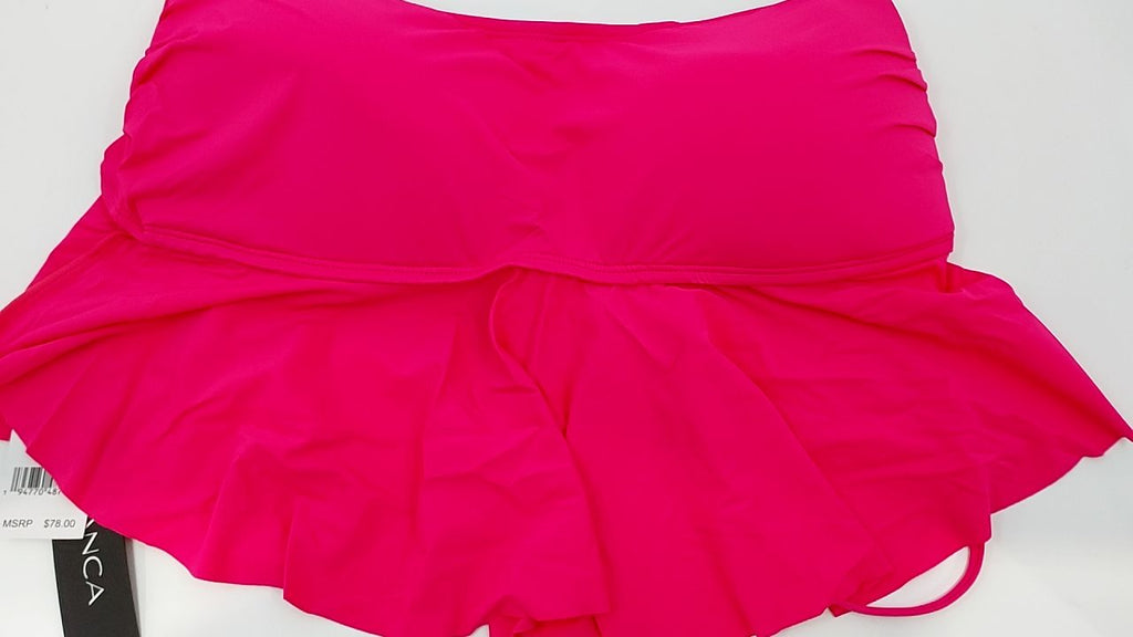 La Blanca Women's Island Goddess Ruffle Bandeau Bikini Swimsuit Top, Pop Pink, 12 - Image 3