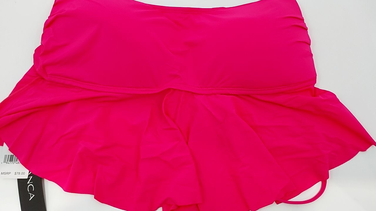 La Blanca Women's Island Goddess Ruffle Bandeau Bikini Swimsuit Top, Pop Pink, 12 - Image 3