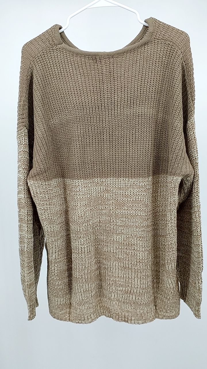 Color Block Long Sleeve Oversized Sweater