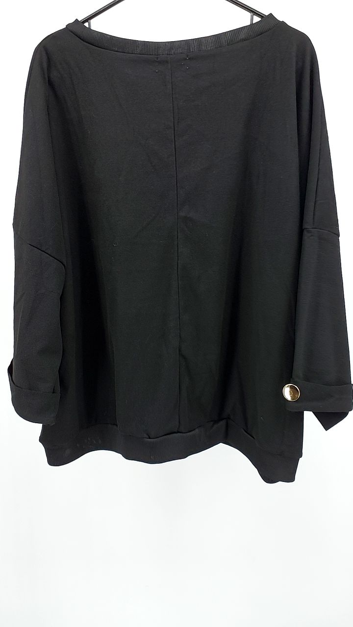 Full Size Round Neck Drop Shoulder Top with Ribbed Trim Plus Size