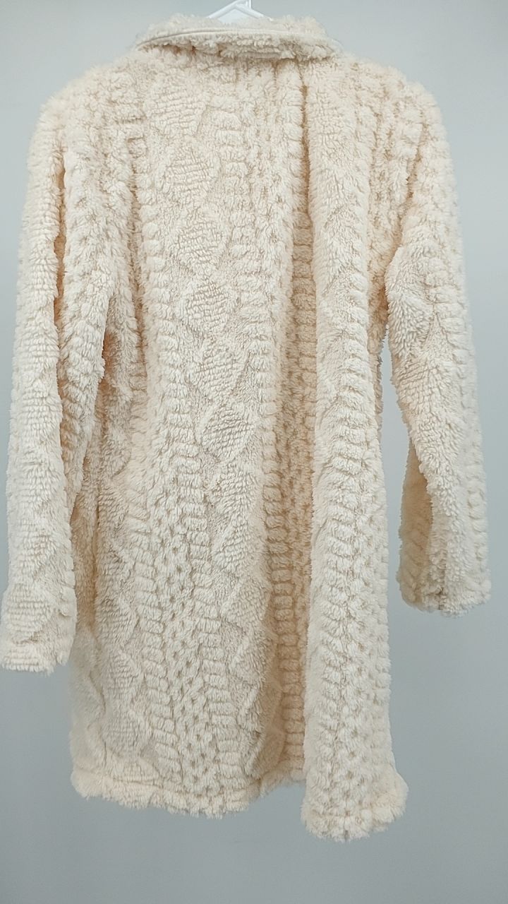 Fleece Double-Breasted Longline Coat