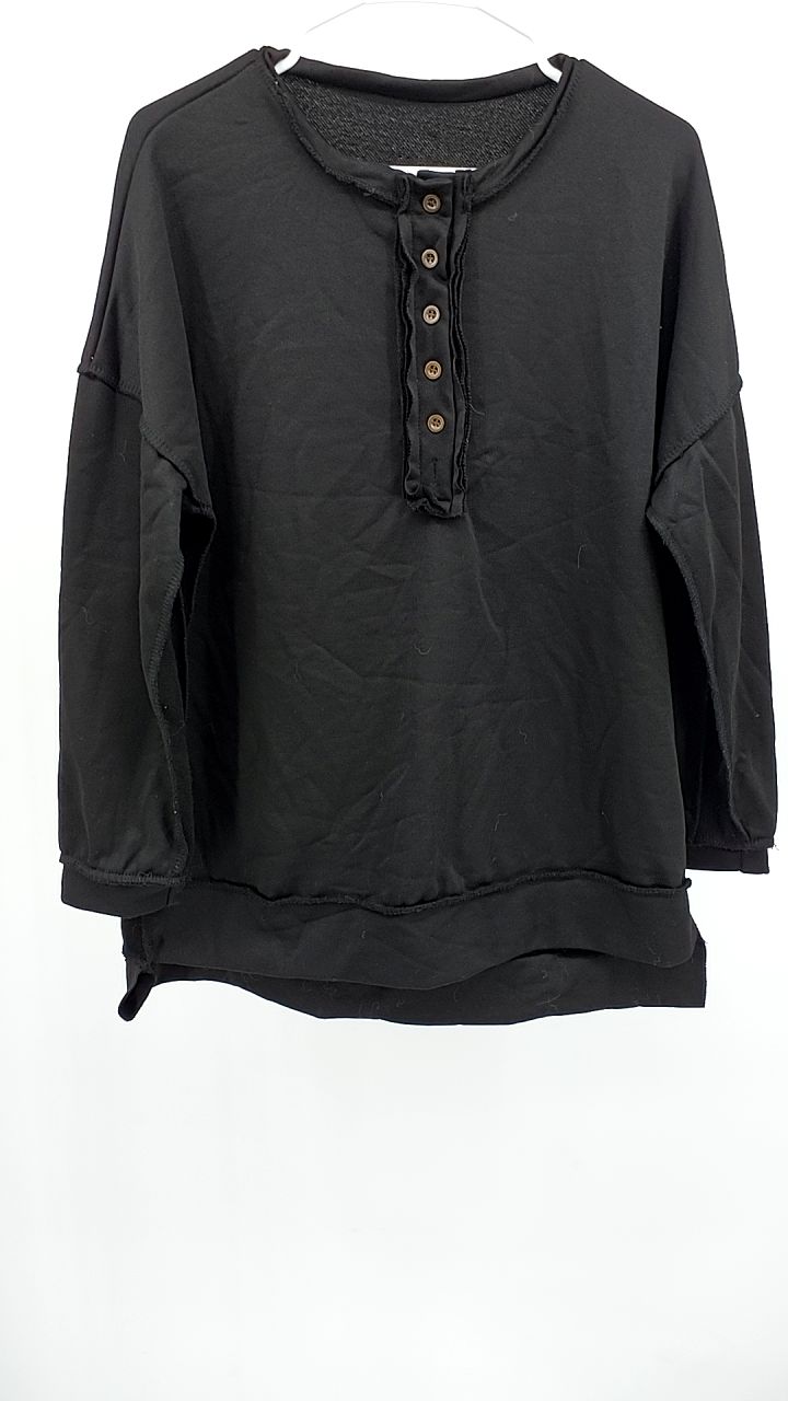 Half Snap Long Sleeve Sweatshirt